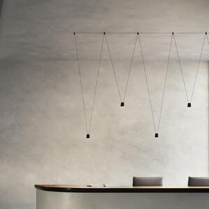 Kdln LED-Designer-Hängelampe Sling, 2.700 K, 1-fl., μαύρο, ρυθμιζόμενος, Μαύρο, Σαλόνι / τραπεζαρία, Αλουμίνιο, σχεδιασμός