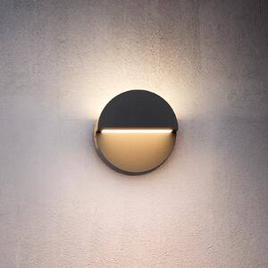 Philips LED φωτιστικό εξωτερικού χώρου Valor UE, ανθρακί, αλουμίνιο, IP44, Μαύρο, Αλουμίνιο, σύγχρονο, Πρίζα τοίχου κάτω