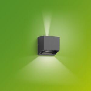 Philips LED φωτιστικό εξωτερικού χώρου Alix UE, ανθρακί, αλουμίνιο, IP44, Μαύρο, Αλουμίνιο, σύγχρονο, Πρίζα τοίχου πάνω/κάτω