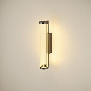 SLV LED απλίκα Quimera, χάλκινο χρώμα, ύψος 41 cm, CCT, ρυθμιζόμενος, Μπρούτζινο / Αντικέ ορείχαλκου, Σαλόνι / τραπεζαρία, Αλουμίνιο