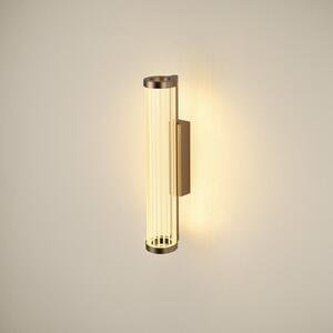 SLV Φωτιστικό τοίχου LED Quimera, χάλκινο χρώμα, ύψος 41 cm, CCT, ρυθμιζόμενος, Χαλκού, Σαλόνι / τραπεζαρία, Αλουμίνιο