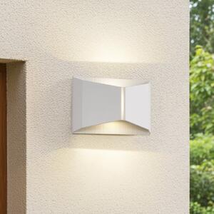 Lindby LED εξωτερικός φωτισμός τοίχου Anlira, λευκό, Up & down, IP65, Λευκό, Μέταλλο, σύγχρονο