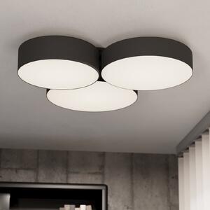 EGLO connect Έξυπνο φωτιστικό οροφής LED Barbano-Z, μαύρο, ρυθμιζόμενος, Μαύρο, Σαλόνι / τραπεζαρία, Μέταλλο, σύγχρονο