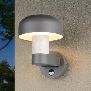 Trio Lighting Εξωτερικός φωτισμός τοίχου Fraser Sensor γκρι/εμφάνιση σκυροδέματος, αλουμίνιο, Γκρι, Αλουμίνιο