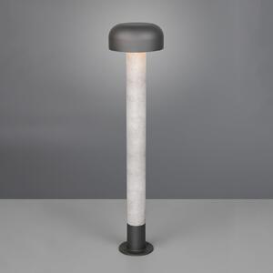 Trio Lighting Φωτιστικό διαδρόμου Fraser, γκρι/εμφάνιση σκυροδέματος, αλουμίνιο, IP54, ύψος, ρυθμιζόμενος, Γκρι, Αλουμίνιο