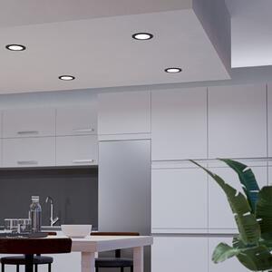 EGLO connect Έξαρμα LED για ενσωμάτωση Fueva 6-Z, μαύρο, Ø12cm, ρυθμιζόμενος, Μαύρο, Σαλόνι / τραπεζαρία, Πλαστικό, σύγχρονο