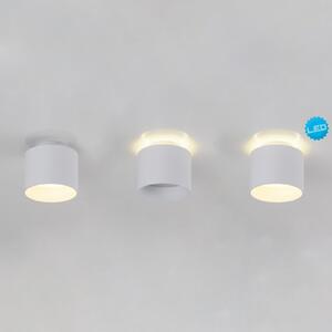 Näve LED σποτ οροφής Trimes, Ø 11,5 cm, λευκό, CCT, step-dim, ρυθμιζόμενος, Λευκό, Σαλόνι / τραπεζαρία, Πλαστικό