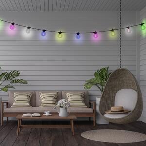 Näve Σειρά φωτιστικών LED CADENA, RGB, μαύρο, 10 φώτα, m, ρυθμιζόμενος, Μαύρο, Πλαστικό, Νεανική διαβίωση