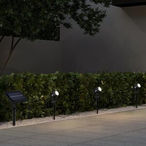 Reality Leuchten Ηλιακός προβολέας Obidos, μαύρο ματ, αλουμίνιο, σετ 3 τεμαχίων, Μαύρο, Αλουμίνιο