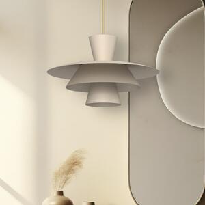 Luminex Κρεμαστό φωτιστικό Plato, μπεζ, μέταλλο, Ø 38 cm, E27, ρυθμιζόμενος, Μπεζ, Σαλόνι / τραπεζαρία, Μέταλλο, σύγχρονο