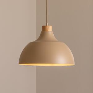 Envostar Κρεμαστό φωτιστικό Kaitt, χρώμα άμμου, Ø 34 cm, ξύλινη λεπτομέρεια, ρυθμιζόμενος, Καφέ / Σκουριάς, Σαλόνι / τραπεζαρία, Μέταλλο, Σκανδιναβικό