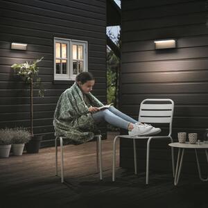 Philips LED φωτιστικό εξωτερικού χώρου Bustan, σε συσκευασία των 2 τεμαχίων,, Γκρι, Αλουμίνιο, σύγχρονο, Γωνιακός τοίχος