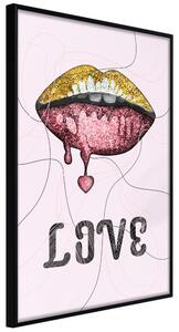 Αφίσα χείλη - Lip Gloss and Love
