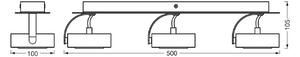 OSRAM LED-Deckenstrahler VENUS μαύρο 3-φωτιστικό Μεταλλικό 3.000 K, Μαύρο, Σαλόνι / τραπεζαρία, Μέταλλο, σύγχρονο