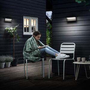 Philips LED φωτιστικό εξωτερικού χώρου Bustan UE, σετ 2 τεμαχίων, 2.700 K, Μαύρο, Αλουμίνιο, σύγχρονο, Γωνιακός τοίχος