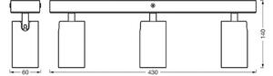 OSRAM Προβολέας οροφής OCTAGON μαύρος 3-φωτιστικό GU10-LED 927 dim, ρυθμιζόμενος, Μαύρο, Σαλόνι / τραπεζαρία, Μέταλλο, σύγχρονο