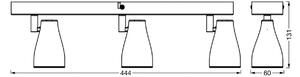 OSRAM Προβολέας οροφής PEAR, λευκός, 3 φλόγες, GU10-LED 2.700 K, Λευκό, Πλαστικό
