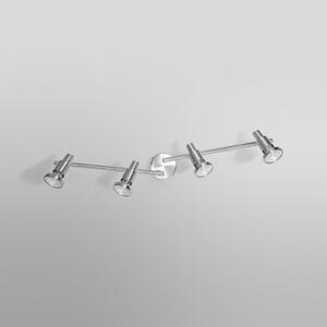 OSRAM Προβολέας οροφής, ασημί, μέταλλο 4-φωτιστικό GU10-LED 2.700 K, Μεταλλικό, Αλουμίνιο