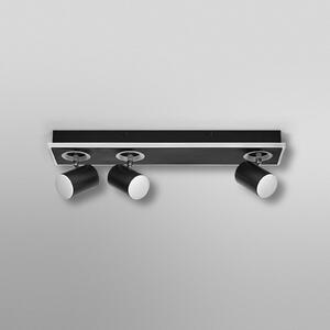OSRAM LED σποτ οροφής MARS CLICK-SELECT, 3 σποτ, μαύρο, Μαύρο, Σαλόνι / τραπεζαρία, Μέταλλο, σύγχρονο