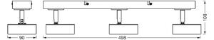 OSRAM LED-Deckenstrahler PLUTO, μαύρο, 3 σποτ, 3.000 K, Μαύρο, Σαλόνι / τραπεζαρία, Μέταλλο