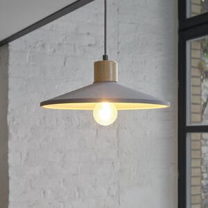 OSRAM Κρεμαστό φωτιστικό CONCRETE WOOD, γκρι, Ø 32 cm, σκυρόδεμα, E27, ρυθμιζόμενος, Γκρι, Σαλόνι / τραπεζαρία, Σκυρόδεμα, Νεανική διαβίωση