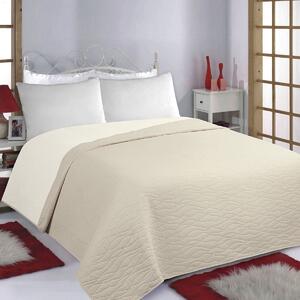 Κουβερλί Μονό (170x220) 2 Όψεων Silk Fashion Waves Beige-Ivory
