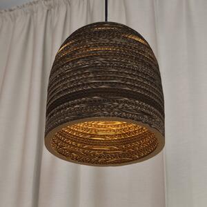 OSRAM Κρεμαστό φωτιστικό BALL BELL, καφέ, Ø 26 cm, κυματοειδές χαρτόνι, E27, ρυθμιζόμενος, Καφέ / Σκουριάς, Σαλόνι / τραπεζαρία, Χαρτί / χαρτόνι