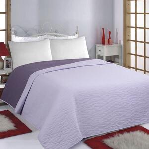 Κουβερλί Υπέρδιπλο (220x240) 2 Όψεων Silk Fashion Waves Lila-Purple
