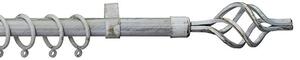 Κουρτινόξυλο Φ19mm Μονό Επεκτεινόμενο 120-210cm Με Άκρα Grace Lyon White-Gold 596199