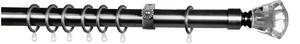Κουρτινόξυλο Φ28mm Μονό Επεκτεινόμενο 140-240cm Με Άκρα Grace Chrome 998111