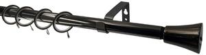 Κουρτινόξυλο Φ19mm Μονό Επεκτεινόμενο 160-300cm Με Άκρα Grace Nikel Black 999296