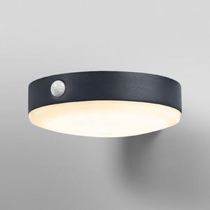 OSRAM LED αισθητήρας τοίχου ENDURA STYLE TOSSA Solar 16cm 830, Μαύρο, Αλουμίνιο, σύγχρονο