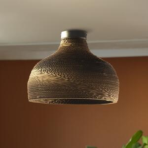 OSRAM Φωτιστικό οροφής HAT, καφέ, Ø 36 cm, κυματοειδές χαρτόνι, E27, ρυθμιζόμενος, Καφέ / Σκουριάς, Σαλόνι / τραπεζαρία, Χαρτί / χαρτόνι