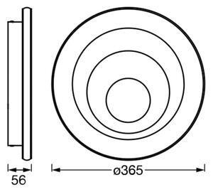 OSRAM LED φωτιστικό οροφής ORBIS SPIRAL ROUND, Ø 37 cm, λευκό 38 W, Λευκό, Σαλόνι / τραπεζαρία, Μέταλλο, σύγχρονο