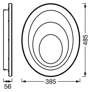 OSRAM LED φωτιστικό οροφής ORBIS SPIRAL OVAL, Ø 49 cm λευκό 37 W, Λευκό, Σαλόνι / τραπεζαρία, Μέταλλο, σύγχρονο