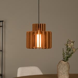Lucide Κρεμαστό φωτιστικό Rollo, τερακότα, Ø 31 cm, ύφασμα/μέταλλο/γυαλί, ρυθμιζόμενος, Καφέ / Σκουριάς, Σαλόνι / τραπεζαρία, Ύφασμα / Κλωστοϋφαντουργία