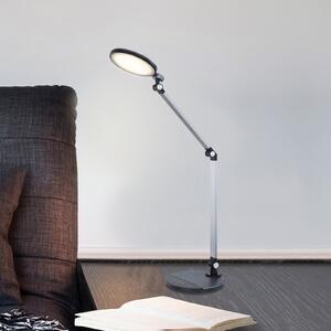 Globo Λάμπα γραφείου LED Konsti, ύψος 90 cm, μαύρο, μέταλλο, ρυθμιζόμενος, Μαύρο, Μελέτη / Γραφείο, Αλουμίνιο, σύγχρονο