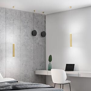 Fabas Luce LED κρεμαστό φωτιστικό Prado, ορείχαλκος, μέταλλο, ρυθμιζόμενο, ρυθμιζόμενος, Χρυσό / Ορείχαλκου, Σαλόνι / τραπεζαρία, Μέταλλο, σύγχρονο