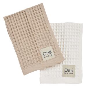 Ποτηρόπανα Πικέ (Σετ 2τμχ) Das Home Kitchen 0800 Ivory-Beige