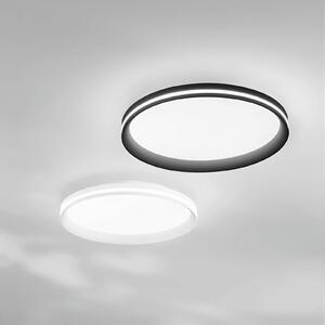 Fabas Luce LED φωτιστικό οροφής Isy, μαύρο, Ø 45 cm, μέταλλο, CCT, ρυθμιζόμενο, ρυθμιζόμενος, Μαύρο, Σαλόνι / τραπεζαρία, Μέταλλο, σύγχρονο
