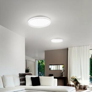 Fabas Luce Φωτιστικό οροφής LED Isy, λευκό, Ø 55 cm, μέταλλο, CCT, ρυθμιζόμενο, ρυθμιζόμενος, Λευκό, Σαλόνι / τραπεζαρία, Μέταλλο, σύγχρονο
