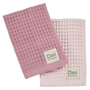 Ποτηρόπανα Πικέ (Σετ 2τμχ) Das Home Kitchen 0803 Pink-Nude