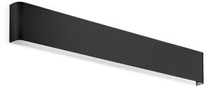 IDEAL LUX Φωτιστικό τοίχου LED Delta μαύρο, πλάτος 61 cm, 3.000 K, Μαύρο, Σαλόνι / τραπεζαρία, Αλουμίνιο, σύγχρονο, Γωνιακός τοίχος