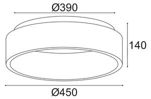 Φωτιστικό Πλαφονιέρα LED 3 CCT Aca Apollo BR81LEDC45BKCCT Black