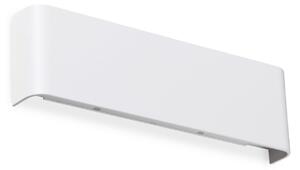 IDEAL LUX Φωτιστικό τοίχου LED Delta, λευκό, πλάτος 30 cm, 3.000 K, Λευκό, Σαλόνι / τραπεζαρία, Αλουμίνιο, σύγχρονο, Γωνιακός τοίχος