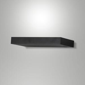 Fabas Luce LED φωτιστικό τοίχου Guia, μαύρο, μέταλλο, πλάτος 24 cm, Μαύρο, Σαλόνι / τραπεζαρία, Μέταλλο, σύγχρονο, Πρίζα τοίχου