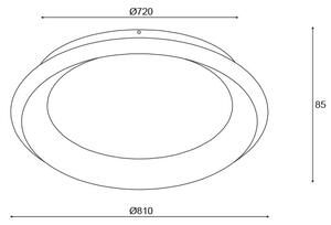 Φωτιστικό Πλαφονιέρα LED 3 CCT Aca Diana BR71LEDC81BKCCT Black