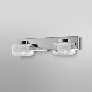 OSRAM LED απλίκα ORBIS FLAME, χρώμιο, 2 φώτα, CCT, IP44, Μεταλλικό, Μπάνιο, Μέταλλο, σύγχρονο