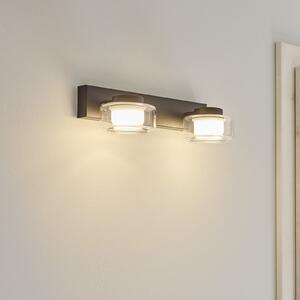 OSRAM LED-Wandleuchte ORBIS FLAME, μαύρο, 2-φωτιστικά, CCT IP44, Μαύρο, Μπάνιο, Μέταλλο, σύγχρονο