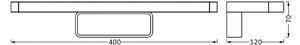 OSRAM LED απλίκα ORBIS DISC BAR, μαύρο, 40 cm, IP44 CCT, Μαύρο, Μπάνιο, Αλουμίνιο, σύγχρονο